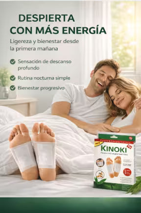 Kinoki ayuda a eliminar impurezas acumuladas mientras duermes,